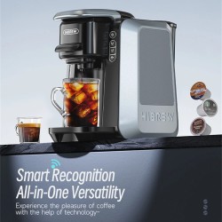 HiBREW H6 nelitoiminen kapselikahvinkeitin 20 barin älykäs kapselitunnistus kuuma/kylmäuutto NS DG K-Cup yhteensopiva
