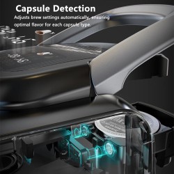 HiBREW H6 nelitoiminen kapselikahvinkeitin 20 barin älykäs kapselitunnistus kuuma/kylmäuutto NS DG K-Cup yhteensopiva