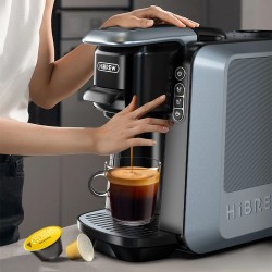 HiBREW H6 nelitoiminen kapselikahvinkeitin 20 barin älykäs kapselitunnistus kuuma/kylmäuutto NS DG K-Cup yhteensopiva