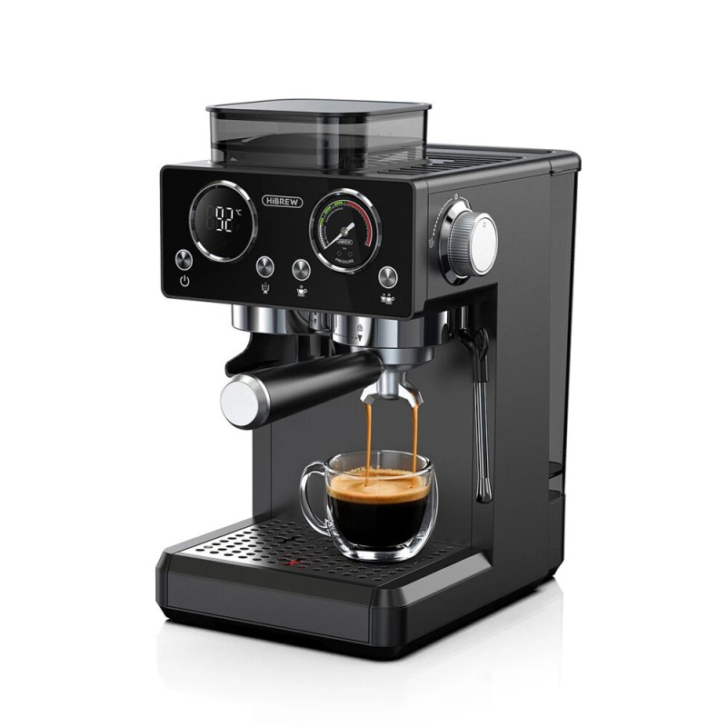 HiBREW H20 espressokone 1350W 20 barin paine sisäänrakennettu mylly maidonvaahdotin PID lämpötilansäätö
