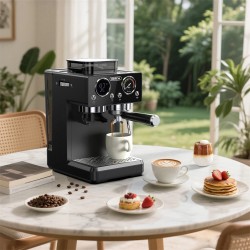 HiBREW H20 espressokone 1350W 20 barin paine sisäänrakennettu mylly maidonvaahdotin PID-lämpötilansäätö