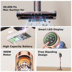 Proscenic P11 Ultra langaton käsikäyttöinen imuri 40 kPa älykäs LED-näyttö suurikapasiteettinen akku vihreän valon tunnistus