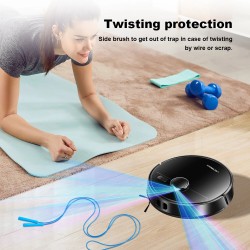 LIECTROUX M70 Pro robotti-imuri ja moppi, itsetyhjentyvä 3 l pölypussi, 6500Pa imuteho