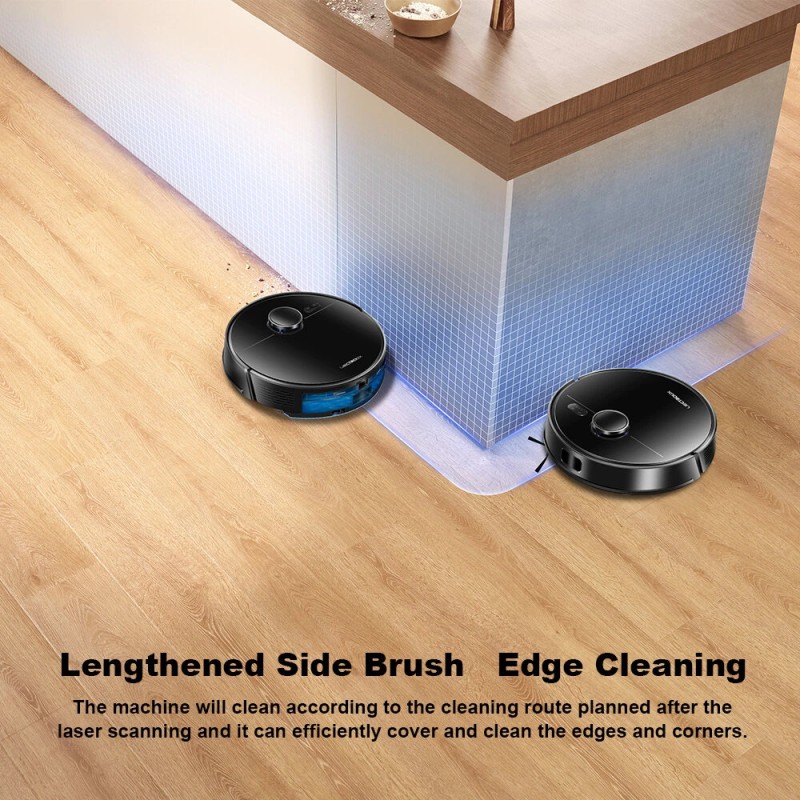 LIECTROUX M70 Pro robotti-imuri ja moppi, itsetyhjentyvä 3 l pölypussi, 6500Pa imuteho