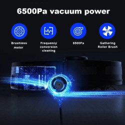 LIECTROUX M70 Pro robotti-imuri ja moppi, itsetyhjentyvä 3 l pölypussi, 6500Pa imuteho