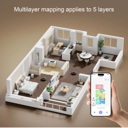 Teendow D10S MAX robotti-imuri 4500Pa moppaus LDS-navigointi sovellusohjaus TUYA Google Assistant Alexa