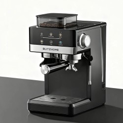 BlitzHome CM5520 puoliautomaattinen espressokone 20 baarin 1350 W sisäänrakennettu jauhin suuri kosketusnäyttö 1 8 l vesisäiliö