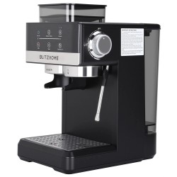 BlitzHome CM5520 puoliautomaattinen espressokone 20 baarin 1350 W sisäänrakennettu jauhin suuri kosketusnäyttö 1,8 l vesisäiliö