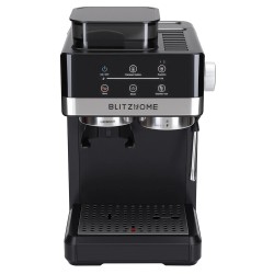 BlitzHome CM5520 puoliautomaattinen espressokone 20 baarin 1350 W sisäänrakennettu jauhin suuri kosketusnäyttö 1,8 l vesisäiliö