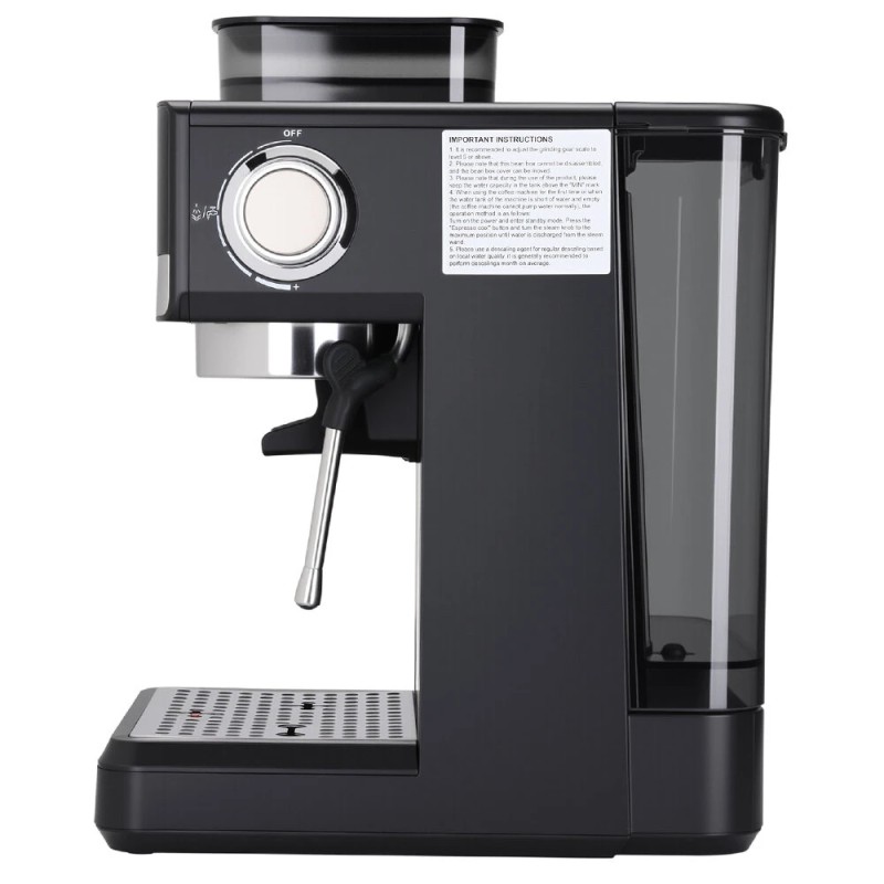 BlitzHome CM5520 puoliautomaattinen espressokone 20 baarin 1350 W sisäänrakennettu jauhin suuri kosketusnäyttö 1,8 l vesisäiliö