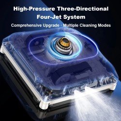 Liectroux S11 ikkunanpesurobotti 4-tieinen vesisuihku, ääniohjeet, älykäs navigointi, kaukosäädin ja sovellusohjaus