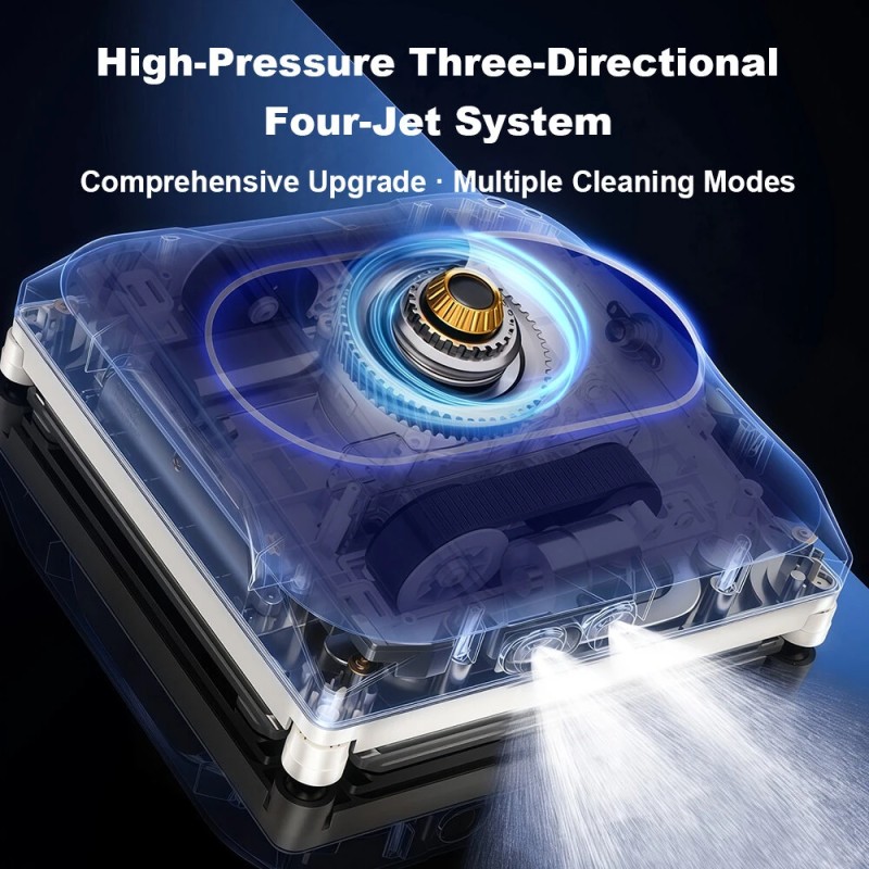 Liectroux S11 ikkunanpesurobotti 4-tieinen vesisuihku, ääniohjeet, älykäs navigointi, kaukosäädin ja sovellusohjaus