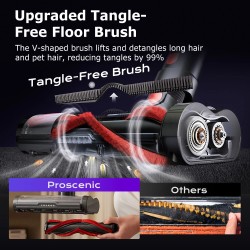 Proscenic P16 langaton varsi-imuri 50 kPa imuteho 55 minuuttia käyttöaika taivutettava varsi vihreä LED-valo