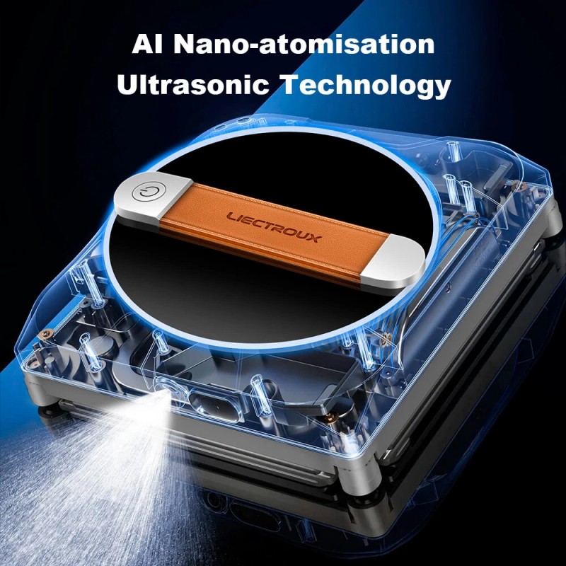 LIECTROUX ikkunanpesurobotti 3000Pa imulla kaksisuuntainen vesisuihku laseranturi sovellusohjaus kaukosäätö