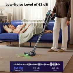 Proscenic P16 langaton varsi-imuri vihreä led 50 kPa 55 minuutin akunkesto 180 asteen taipuva putki