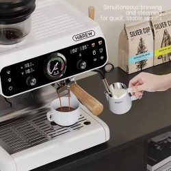 HiBREW H7B päivitettu kaksoisboileri espressokeitin sisäänrakennetulla jauholla ja 30 tason säädöllä