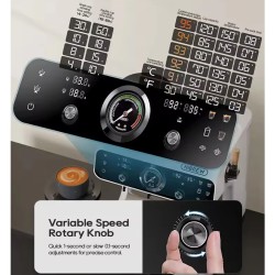 HiBREW H7B päivitettu kaksoisboileri espressokeitin sisäänrakennetulla jauholla ja 30 tason säädöllä