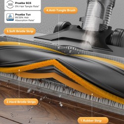 Proscenic P15 langaton sauvaimuri 50 kPa 580W 70 minuutin käyttöaika vihreä tunnistusvalo HEPA-suodatin 6-kerroksinen