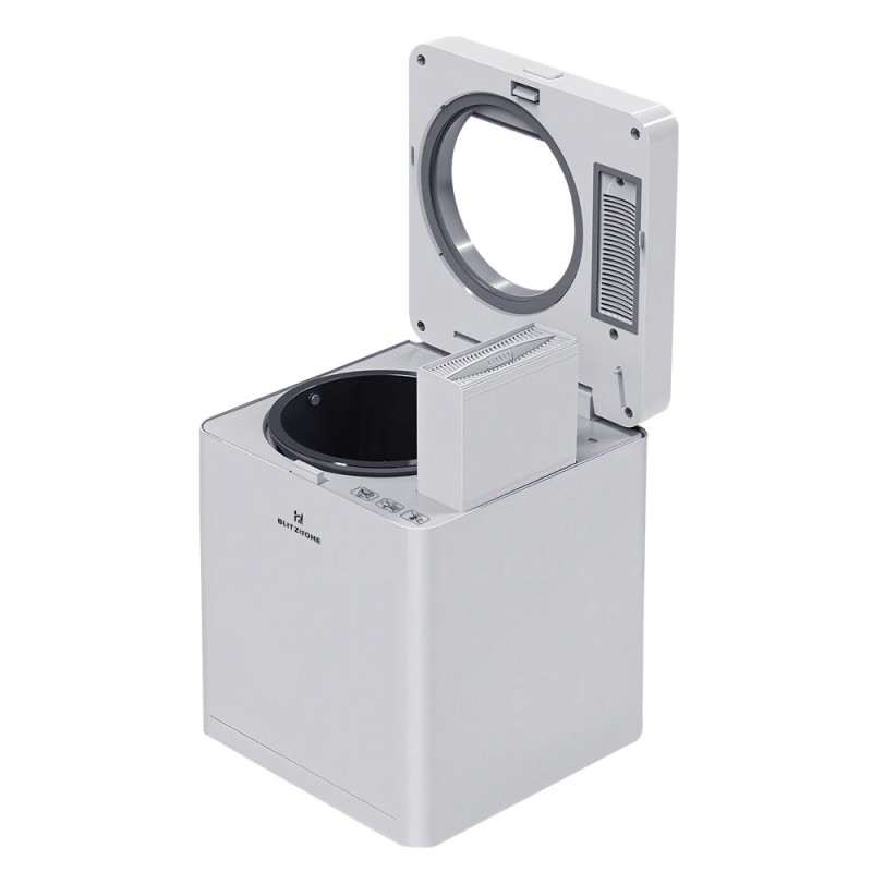 BlitzHome HQD-260-Plus kompakti keittiökompostori 2,5l näkyvä hajuton kolme tilaa hiljainen