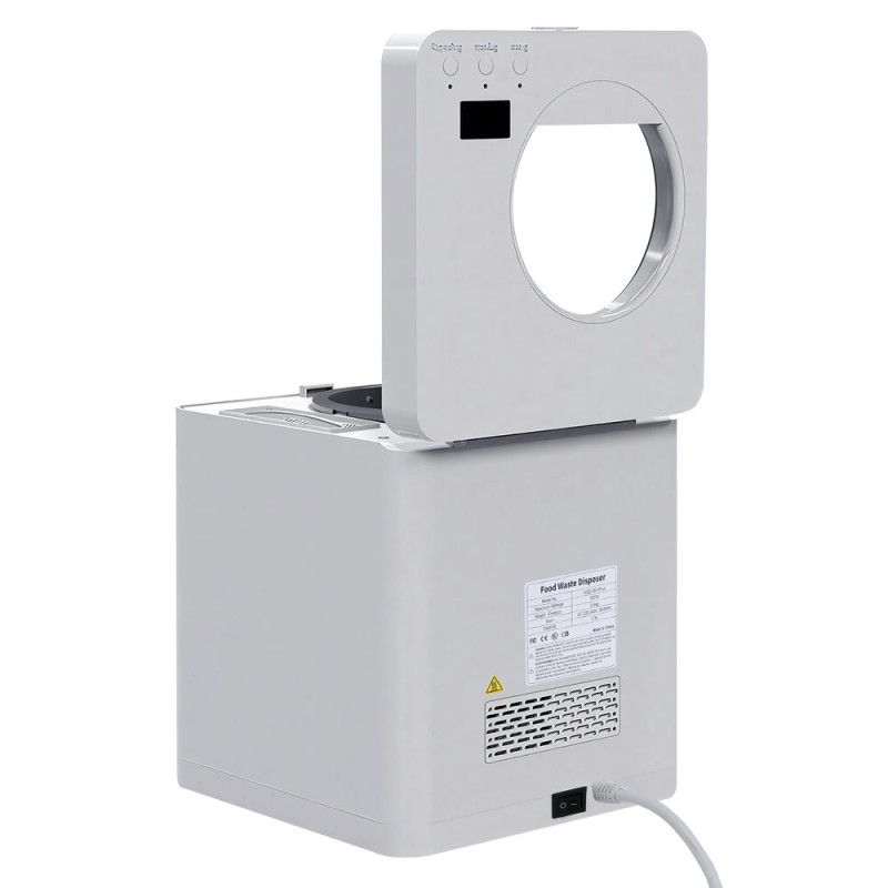 BlitzHome HQD-260-Plus kompakti keittiökompostori 2,5l näkyvä hajuton kolme tilaa hiljainen