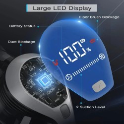 MOOSOO YC1 johdoton pölynimuri 12 kPa imuteho 44 minuutin akunkesto LED-näyttö multisykloninen suodatus lemmikkikarvoille