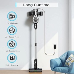 MOOSOO YC1 johdoton pölynimuri 12 kPa imuteho 44 minuutin akunkesto LED-näyttö multisykloninen suodatus lemmikkikarvoille