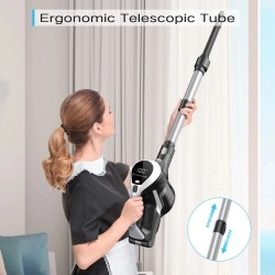 MOOSOO YC1 johdoton pölynimuri 12 kPa imuteho 44 minuutin akunkesto LED-näyttö multisykloninen suodatus lemmikkikarvoille