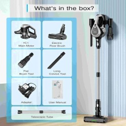 MOOSOO YC1 johdoton pölynimuri 12 kPa imuteho 44 minuutin akunkesto LED-näyttö multisykloninen suodatus lemmikkikarvoille