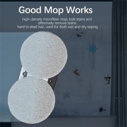 JUSTBUY W13 automaattinen ikkunoiden puhdistusrobotti imuri ja lasinpyyhin kaukosäätimellä