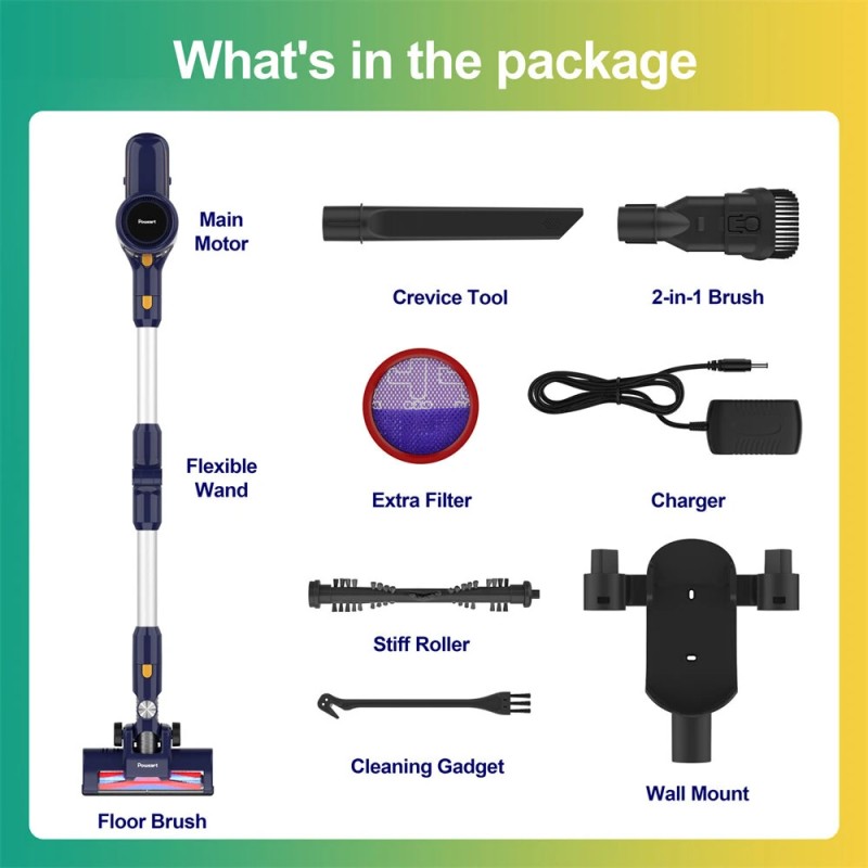 INSE POWEART N7P langaton kuusitoiminen kevyt varsi-imuri ladattava akku tehokas imu