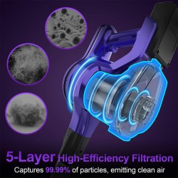 INSE S62 langaton pölynimuri 300 W 30 000 Pa:n imuteho 45 min käyttöaika