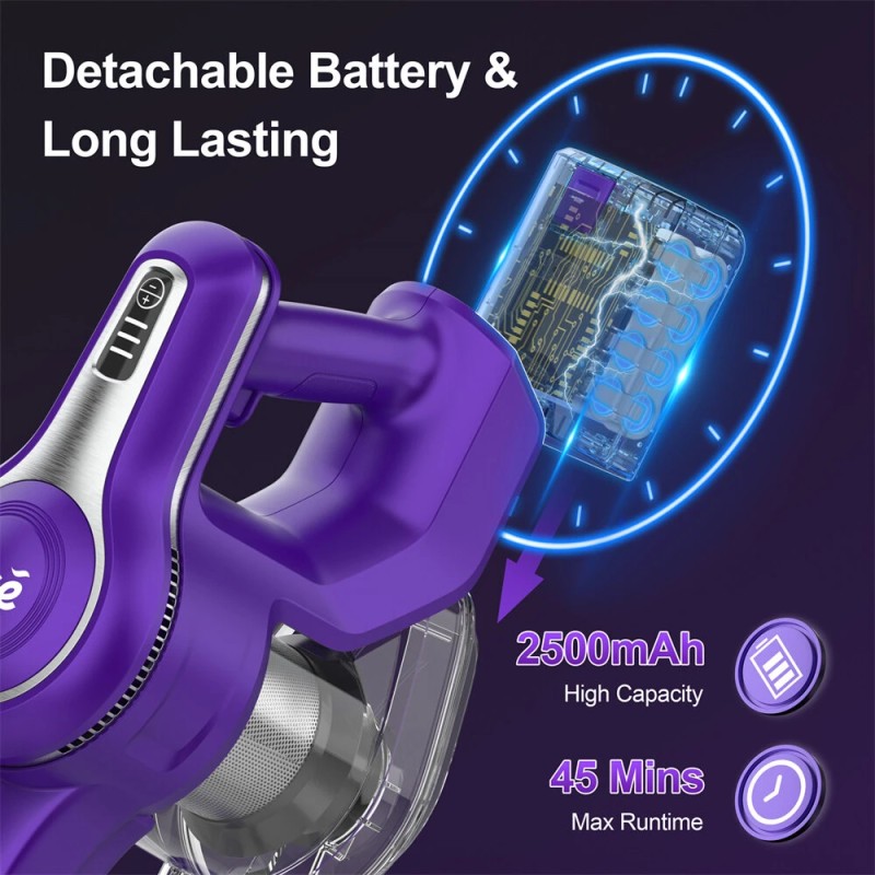 INSE S62 langaton pölynimuri 300 W 30 000 Pa:n imuteho 45 min käyttöaika