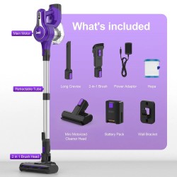 INSE S62 langaton pölynimuri 300 W 30 000 Pa:n imuteho 45 min käyttöaika