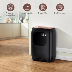 NovuLife IN02 infrapuna-anturi kosketukseton sähköinen pölysäiliö pölynimuri salonkiin lemmikkikarvoille