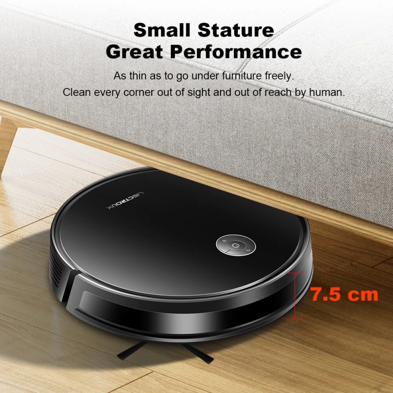 LIECTROUX C7 robotti-imuri ja märkämoppi WiFi-sovellus älykartoitus 6000 Pa imuteho harjaton moottori