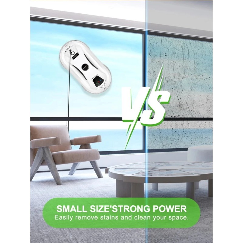 PuRuiKai sähköinen ikkunanpesurobotti kotikäyttöön vahvalla imuteholla kaukosäätöllä ja putoamissuojalla