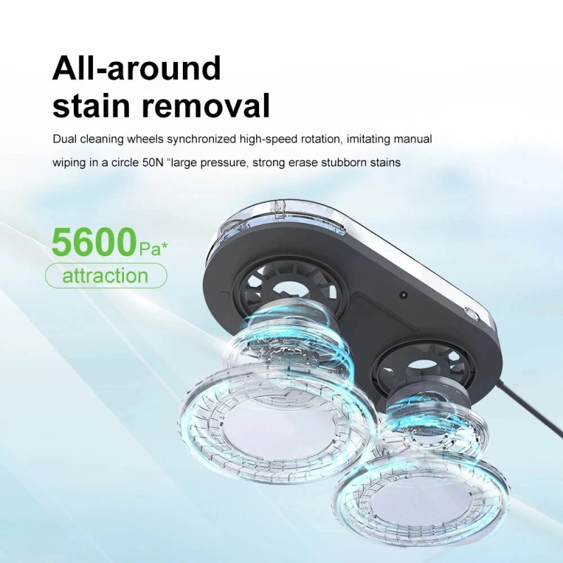 PuRuiKai sähköinen ikkunanpesurobotti kotikäyttöön vahvalla imuteholla kaukosäätöllä ja putoamissuojalla