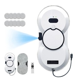 PuRuiKai HCR 10 automaattinen ikkunanpesurobotti vesiruiskulla ja kaukosäätimellä turvaköydellä