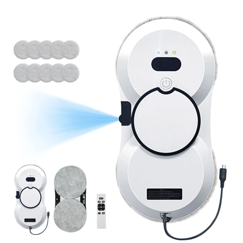 PuRuiKai HCR 10 automaattinen ikkunanpesurobotti vesiruiskulla ja kaukosäätimellä turvaköydellä