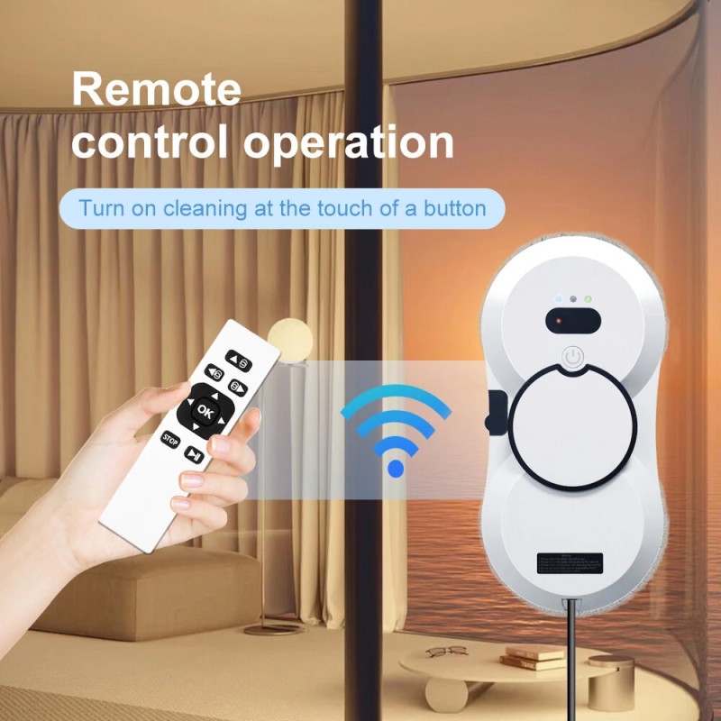 PuRuiKai HCR-10 automaattinen ikkunanpesurobotti vesiruiskulla ja kaukosäätimellä turvaköydellä