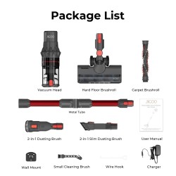 JIGOO C500 langaton pölynimuri tehokkaalla 33 kPa:n imulla ja LED-kosketusnäytöllä