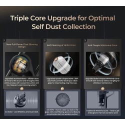 JIGOO V700 langaton imuri ja imuasema 2,5 l automaattityhjennyksellä 33 kPa imuteholla