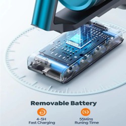 BuTure VC60 johdoton imuri 450W 38 kPa OLED-animoitu näyttö aromaterapia käärimätön harja