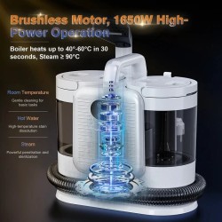 NovuLife C988 kolmitoiminen höyry- ja imurointilaite 1650W 15kPa lemmikkiystävällinen