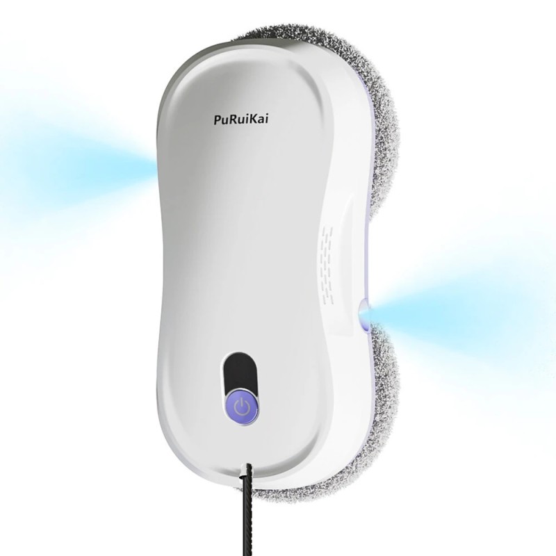 PuRuiKai ikkunanpesurobotti kaksoissuuttimella kaukosäätimellä akkukäyttöinen 5600 Pa:n imuteho