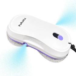 PuRuiKai ikkunanpesurobotti kaksoissuuttimella kaukosäätimellä akkukäyttöinen 5600 Pa:n imuteho