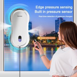 PuRuiKai ikkunanpesurobotti kaksoissuuttimella kaukosäätimellä akkukäyttöinen 5600 Pa:n imuteho