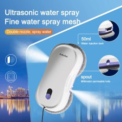 PuRuiKai ikkunanpesurobotti kaksoissuuttimella kaukosäätimellä akkukäyttöinen 5600 Pa:n imuteho