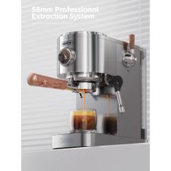 HiBREW H13 kaksoiskattila-espressokeitin 20 baarin kosketusnäytöllä PID-säädöllä ja kylmäuutolla
