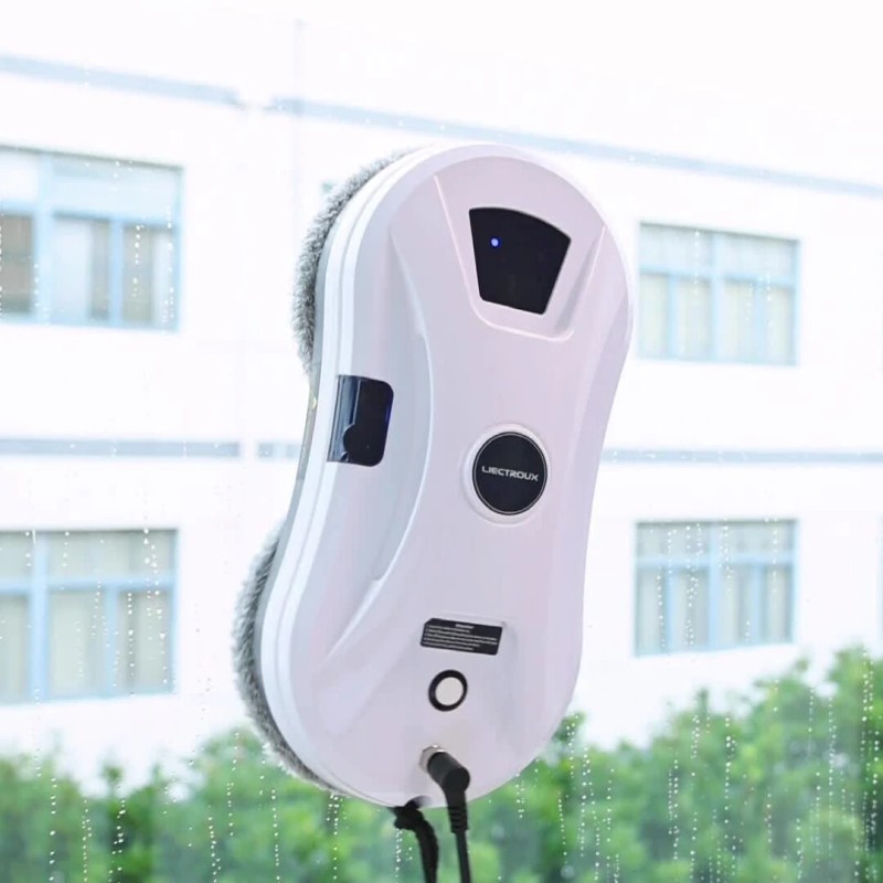 LIECTROUX YW610 robotti-ikkunanpesuri 9,3 cm kompakti runko vesisuihku tekoälyinen pyyhintäjärjestelmä putoamissuoja